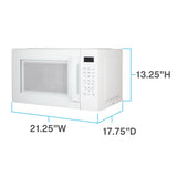 Avanti 1.5 cu ft White Microwave 1000 W