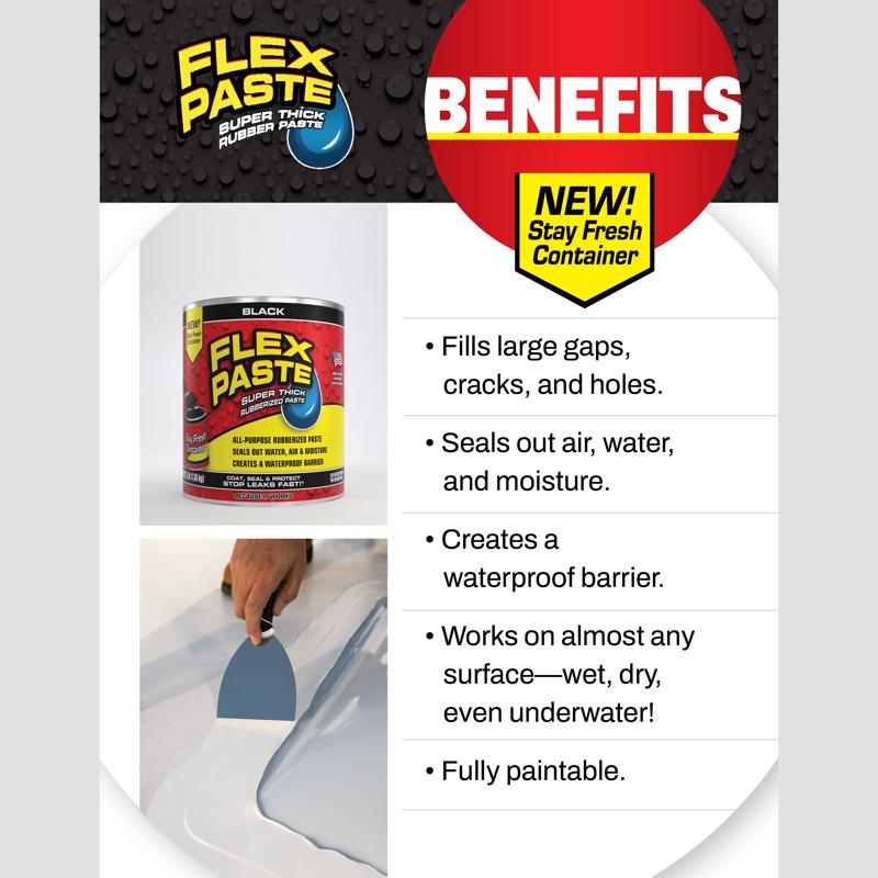 Flex Seal Family of Products Flex Paste Clear Rubberized Paste 9 oz