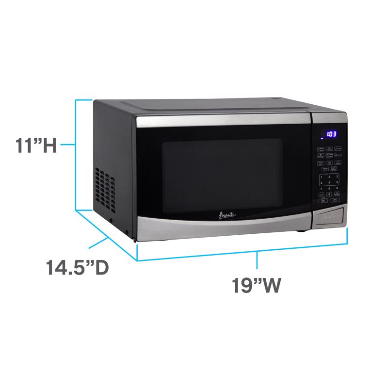 Avanti 0.9 cu ft Silver Microwave 900 W