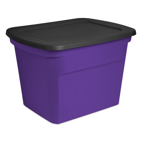 Sterilite 18 gal Purple Storage Tote 16.12 in. H X 23.5 in. W X 18.62 in. D Stackable