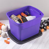 Sterilite 18 gal Purple Storage Tote 16.12 in. H X 23.5 in. W X 18.62 in. D Stackable