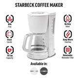 Haden Starbeck 1.5 L White Coffee Maker