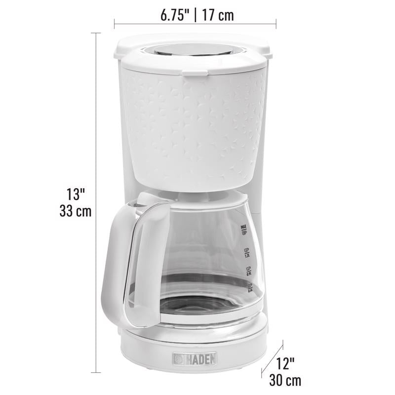 Haden Starbeck 1.5 L White Coffee Maker