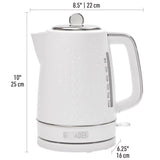 Haden Starbeck White ABS 1.7 L Electric Tea Kettle