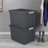 Sterilite 20 gal Gray Latch Storage Box 15.5 in. H X 23.62 in. W X 18.25 in. D Stackable