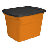 Sterilite 18 gal Orange Storage Tote 16.12 in. H X 23.5 in. W X 18.37 in. D Stackable