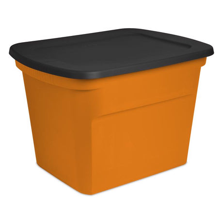 Sterilite 18 gal Orange Storage Tote 16.12 in. H X 23.5 in. W X 18.37 in. D Stackable