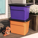 Sterilite 18 gal Orange Storage Tote 16.12 in. H X 23.5 in. W X 18.37 in. D Stackable