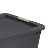 Sterilite 45 gal Gray Storage Tote w/Wheels 18.62 in. H X 36.12 in. W X 21 in. D Stackable