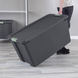 Sterilite 45 gal Gray Storage Tote w/Wheels 18.62 in. H X 36.12 in. W X 21 in. D Stackable