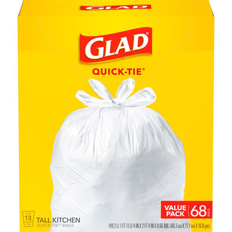 TRASH BAGS 13GAL 68PK