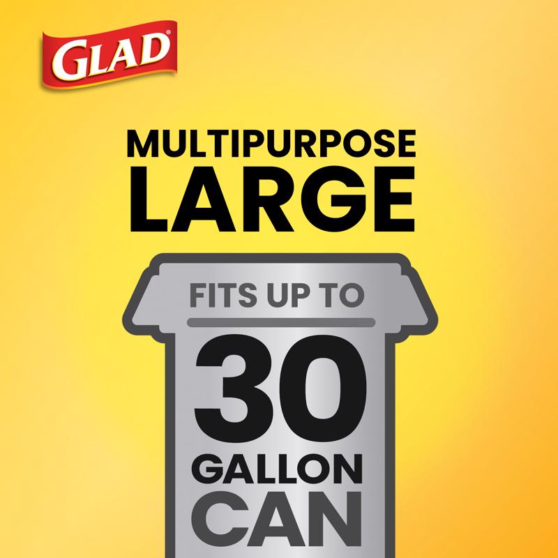 Glad 30 gal Trash Bags Quick Tie 1 pk