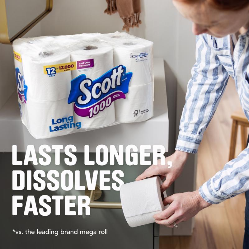 Scott Toilet Paper 12 Rolls 12000 sheet