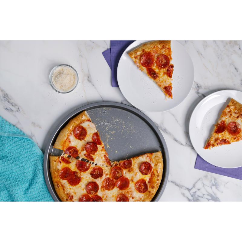 Wilton Silver 12 in. Pizza Pan Black 1 pc