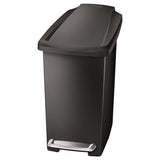 Simplehuman 10 L Black Plastic Step Trash Can