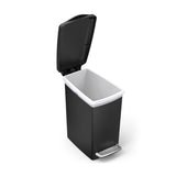 Simplehuman 10 L Black Plastic Step Trash Can