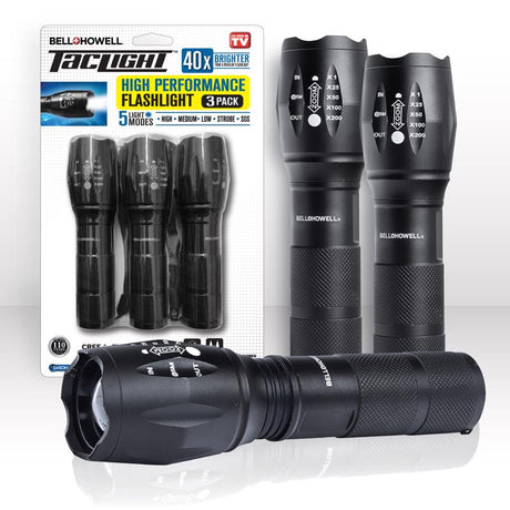 Bell & Howell Black LED Tactical Flashlight