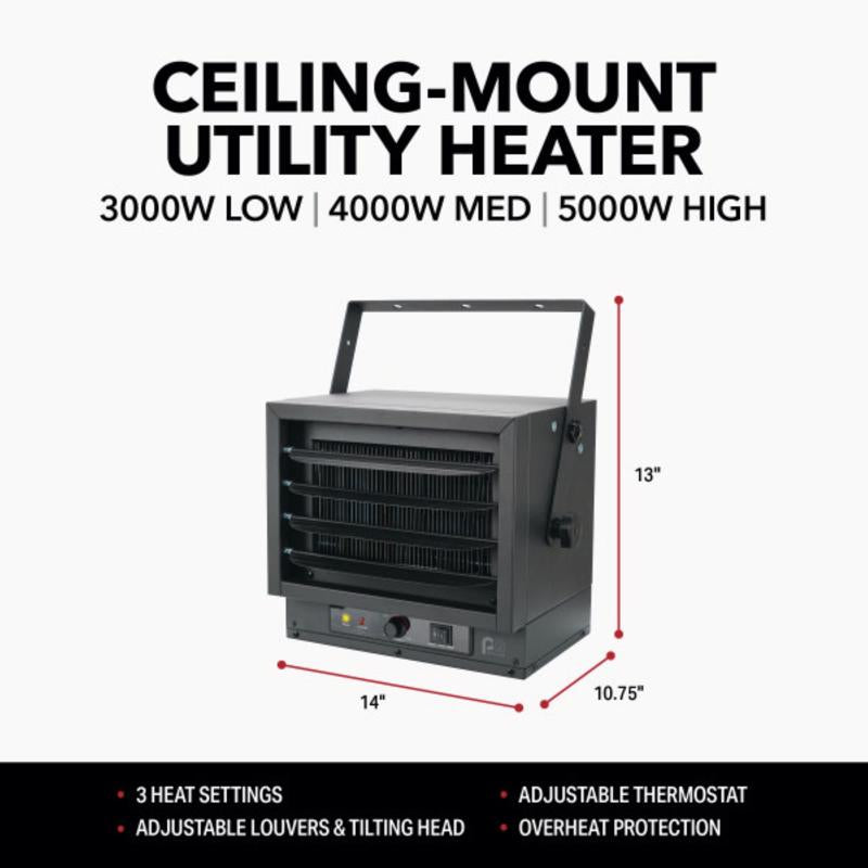 Perfect Aire Fan Forced Garage Heater 17060 BTU