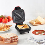 Dash Red Plastic Nonstick Surface Sandwich Maker