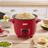 Dash Red 2 cups Programmable Rice Cooker