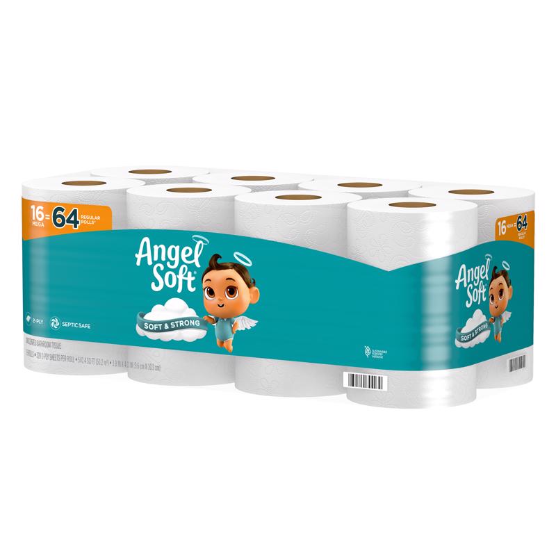 Angel Soft Toilet Paper 16 Rolls 320 sheet