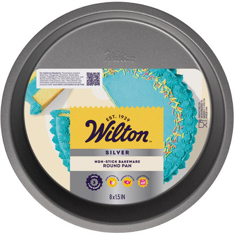 Wilton Silver 2 in. L 8 in. Round Cake Pan Black 1 pc