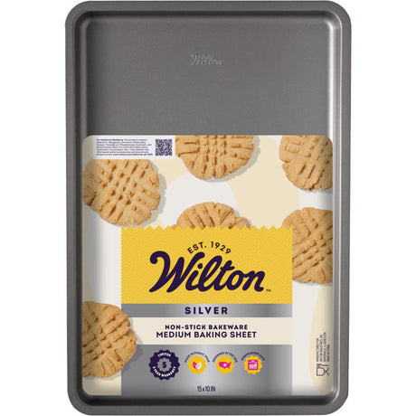 Wilton Silver 15 in. W X 10 in. L Medium Baking Sheet Gray 1 pc