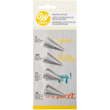 Wilton Writing Tip Decorating Set 4 pc