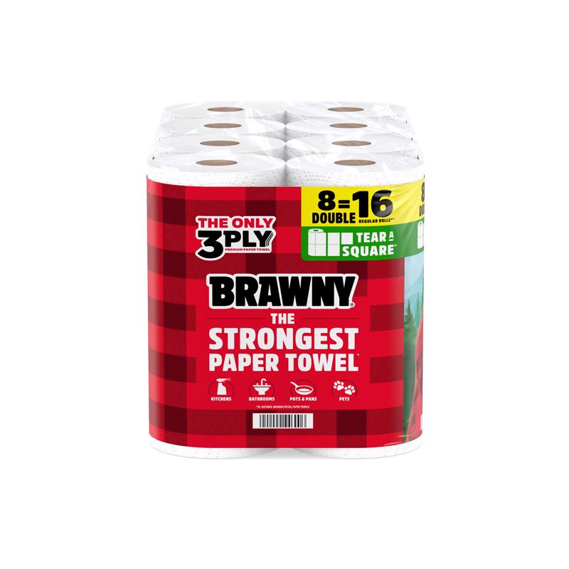 Brawny Paper Towels 76 sheet 3 ply 8 pk