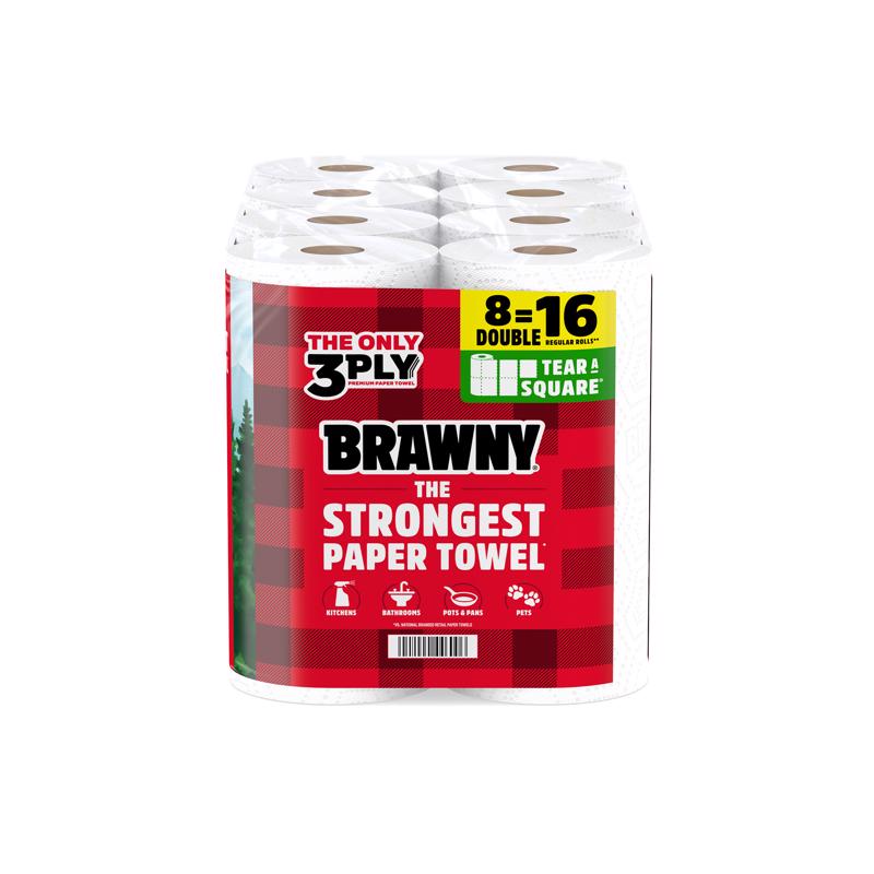 Brawny Paper Towels 76 sheet 3 ply 8 pk