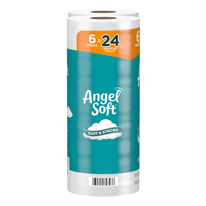 Angel Soft Toilet Paper 6 Rolls 320 sheet 1280 in.