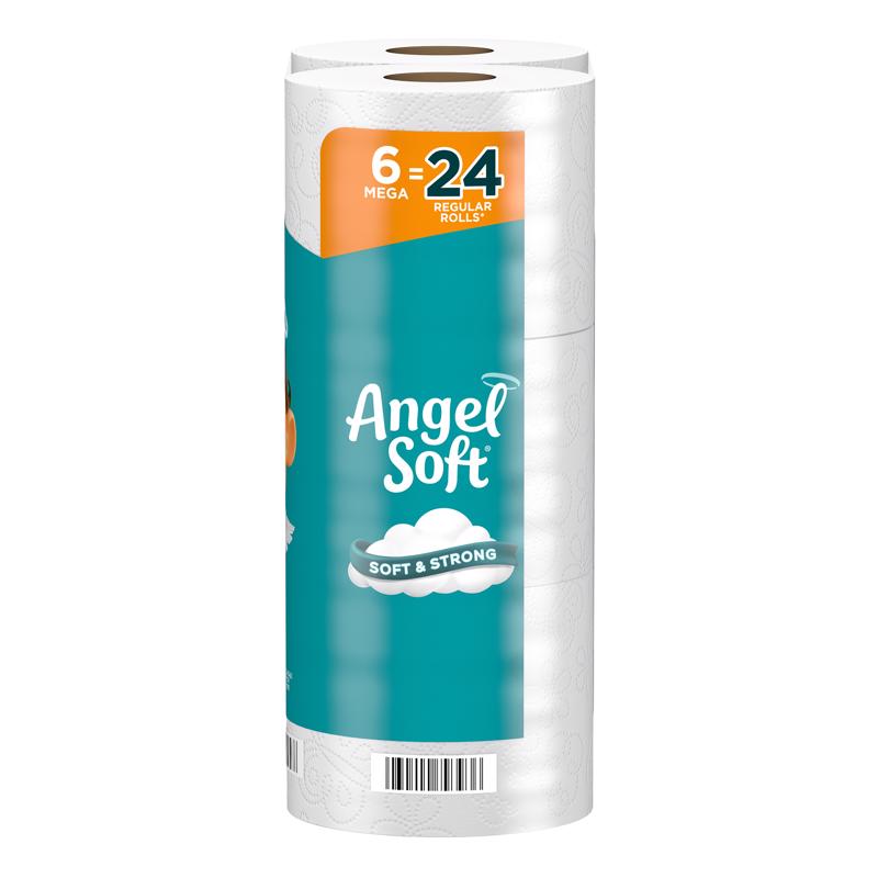 Angel Soft Toilet Paper 6 Rolls 320 sheet 1280 in.