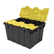 Ramtuff Black/Yellow Hinged-Lid Tote Stackable