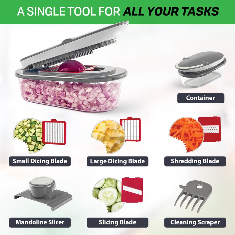 Chopzilla Gray Plastic/Stainless Steel Food Chopper