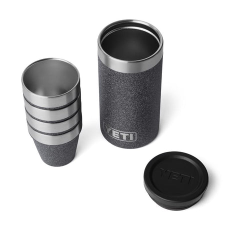 YETI 1.7 oz Black Stone Stainless Steel Packable Shot Glass Set