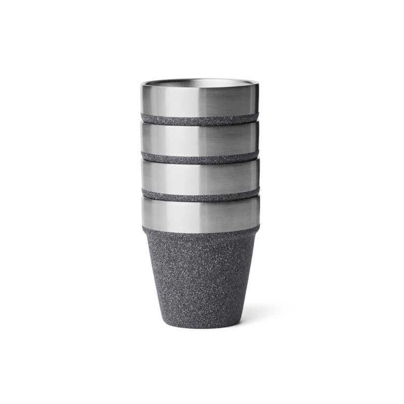 YETI 1.7 oz Black Stone Stainless Steel Packable Shot Glass Set