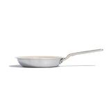 Made In Cookware Ceramic/Stainless Steel Fry Pan 8 in. Silver/White