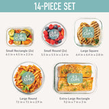 Bentgo Aqua Food Storage Container Set 7 pk