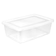 Sterilite 12 qt Clear/White Storage Box 5.375 in. H X 11.25 in. W X 16.5 in. D Stackable