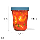 OXO Good Grips 32 oz Blue/Clear Food Storage Container Set 1 pk