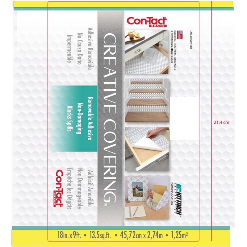 Con-Tact Vintage Trellis 9 ft. L X 18 in. W Blue Shelf Liner