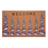 First Concept 18 in. W X 30 in. L Natural Floral Coir Door Mat