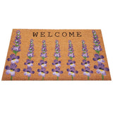 First Concept 18 in. W X 30 in. L Natural Floral Coir Door Mat