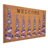 First Concept 18 in. W X 30 in. L Natural Floral Coir Door Mat