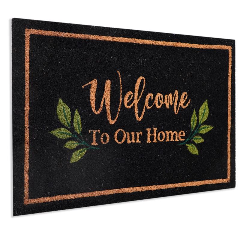 First Concept Home 18 in. W X 30 in. L Multi-Color Coir Door Mat