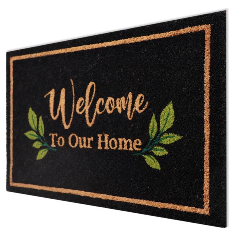 First Concept Home 18 in. W X 30 in. L Multi-Color Coir Door Mat