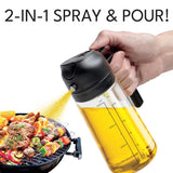 Olive Glow Glass/Plastic Oil Dispenser