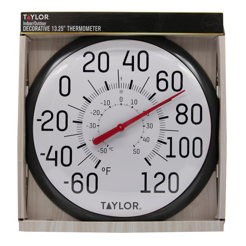 Taylor Decorative Dial Thermometer Plastic White 13.25 in.