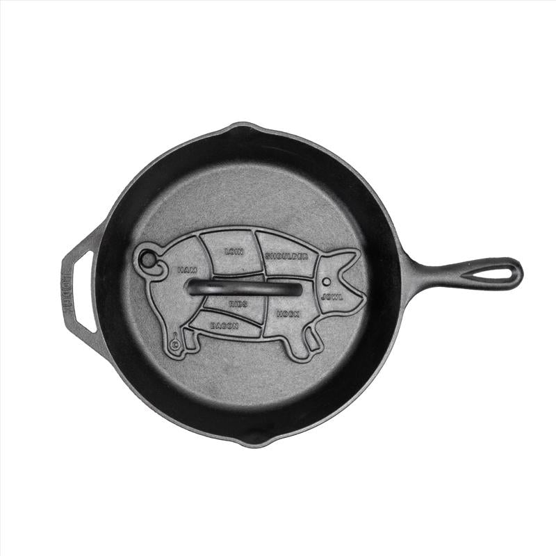 Lodge Cast Iron Bacon Press 5.5 in. Black