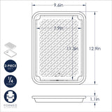 Nordic Ware Aluminum Baking Sheet with Cooling Rack 12.1 in. Silver